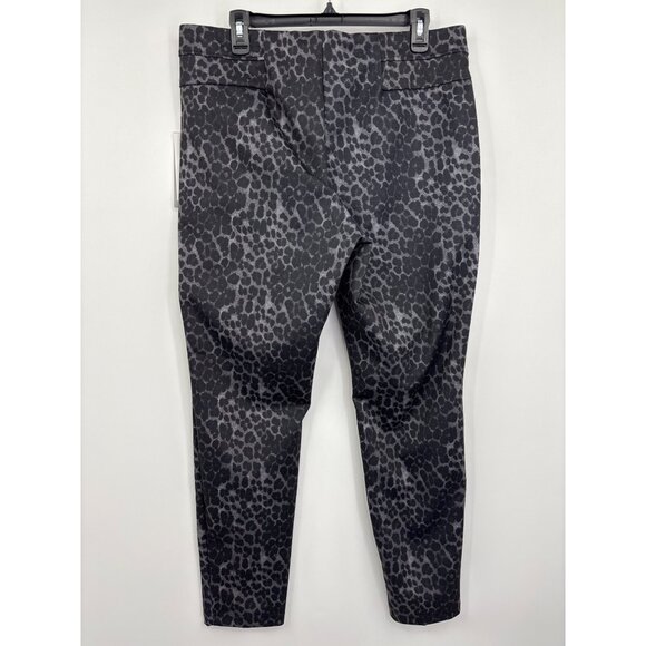 New Directions Animal Print Stretch Ponte Slim Pant Gray Black Size XL NEW - Picture 4 of 6